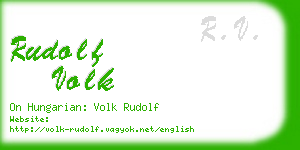 rudolf volk business card